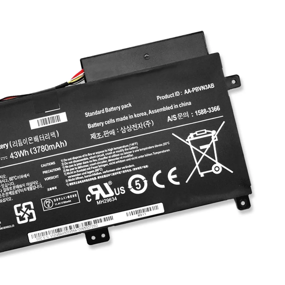 43WH AA-PBVN3AB Laptop Batterij Voor Samsung NP370R4E NP370R5E NP370R5V NP450R4E NP450R5E NP450R4V NP450R5V NP470R5E NP510R5E