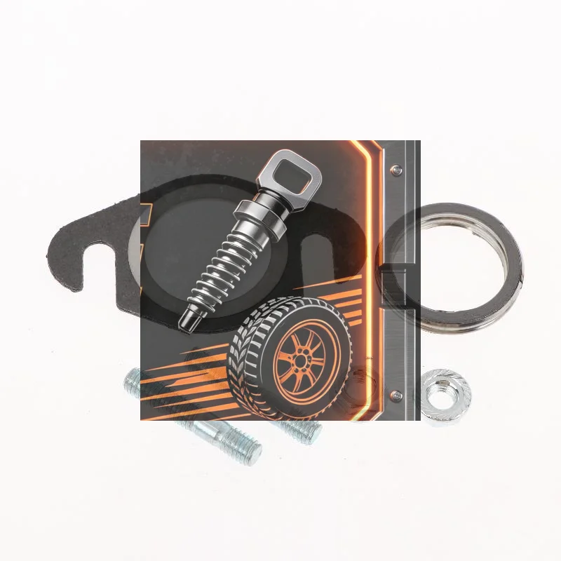 Exhaust Muffler Gasket Kit for 50cc 2T Roller Double Punch Design with Screws Durable Sealing for Moped Scooter Maintenance