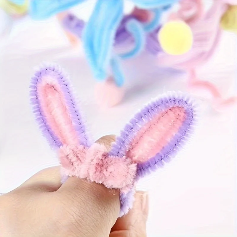 100pcs Cleaners Craft Set, Flexible Plastic Macaron Twist Sticks for Creative DIY Handmade Projects, Assorted Encrypted Colors