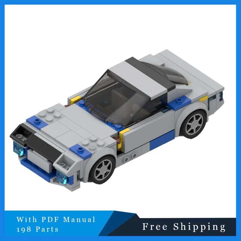 

198 Parts Urban Cool Speed Retro Sports Car Model Creative Building Blocks Kits Vehicle Bricks Children For Boys Christmas Gifts