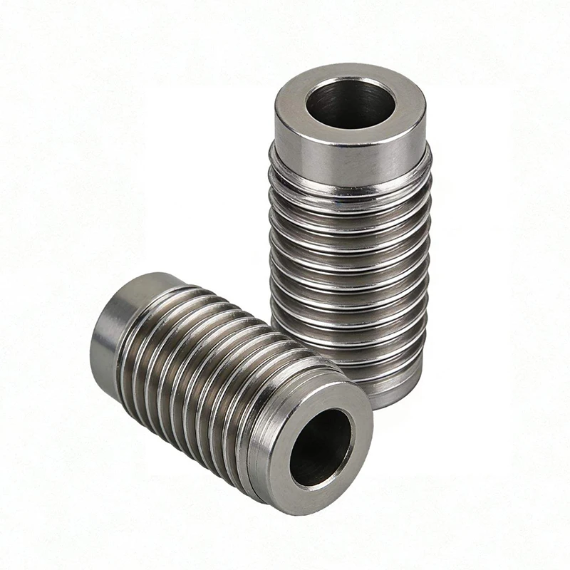 

Custom Precision CNC Turned Stainless Steel Knurled/Threaded Spacers with Center Hole Precision Machining Service