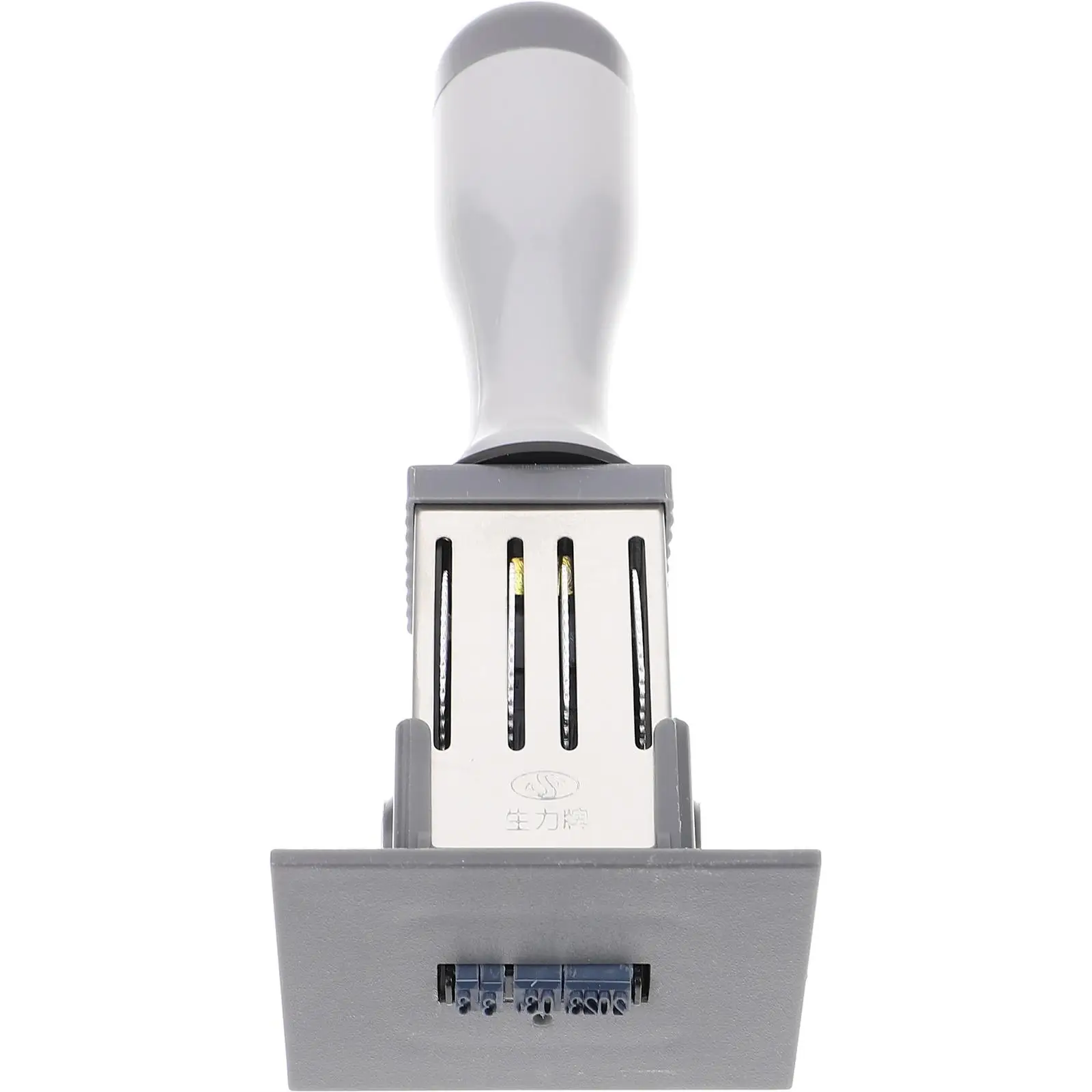 Date Stamp Self Inking Material Stamper Seal Silver Metal File Accessory Office