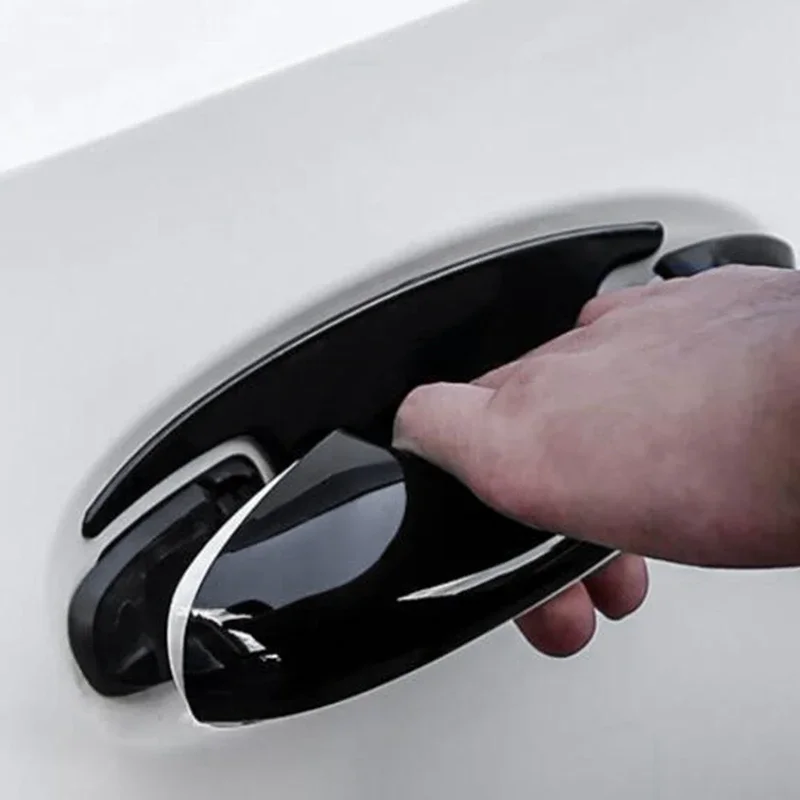 4Pcs Exterior Door Handle Trim Cover Stickers For Mercedes-Benz C/ E/GLC/GLB/ A/B/GLE/GLS/CLA/GLA-Class Glossy Black