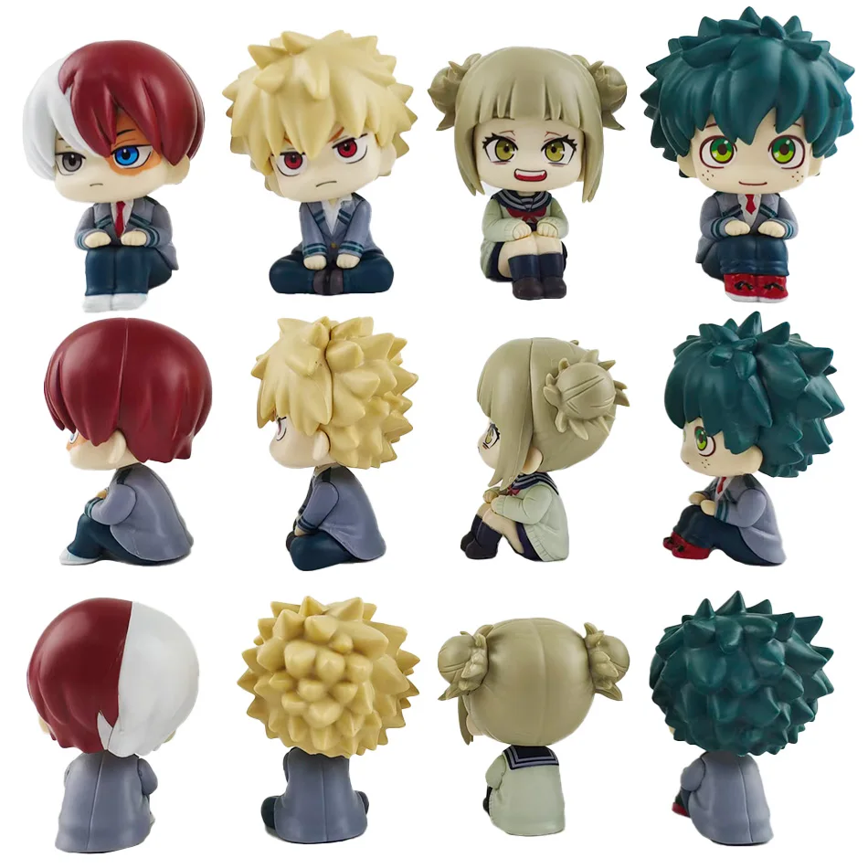 Figura de Anime Boku no Hero Academia de 10cm, figura de acción Midoriya Izuku, Bakugo Katsuki/Todoroki Shoto, juguetes de colección de PVC