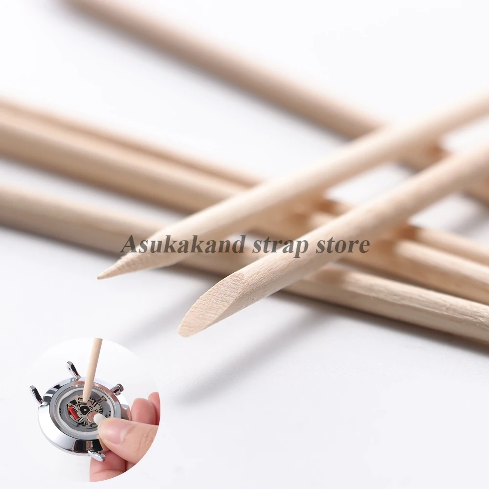 20pcs Solid Wood Cleaning Stick Willow Wood Stick Suitable for Movement Repair Dial Cleaning Tool Wooden Strip for Watchmakers