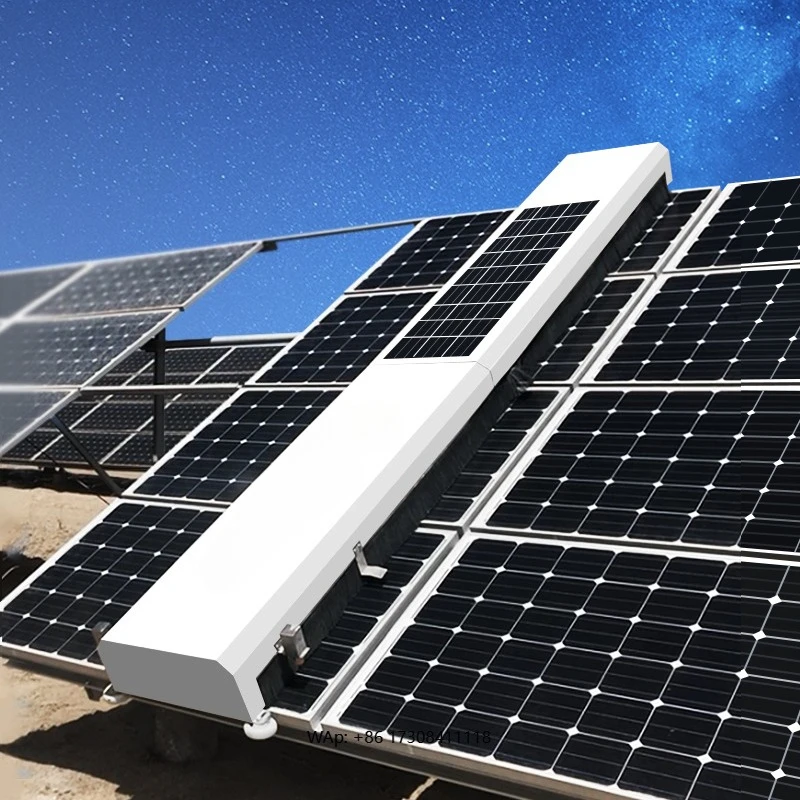

Rotating Fully Automatic Solar Panel Cleaning Robot with Aluminium Alloy Brush Tools for Power Plant Rooftop Solar Farm Washing