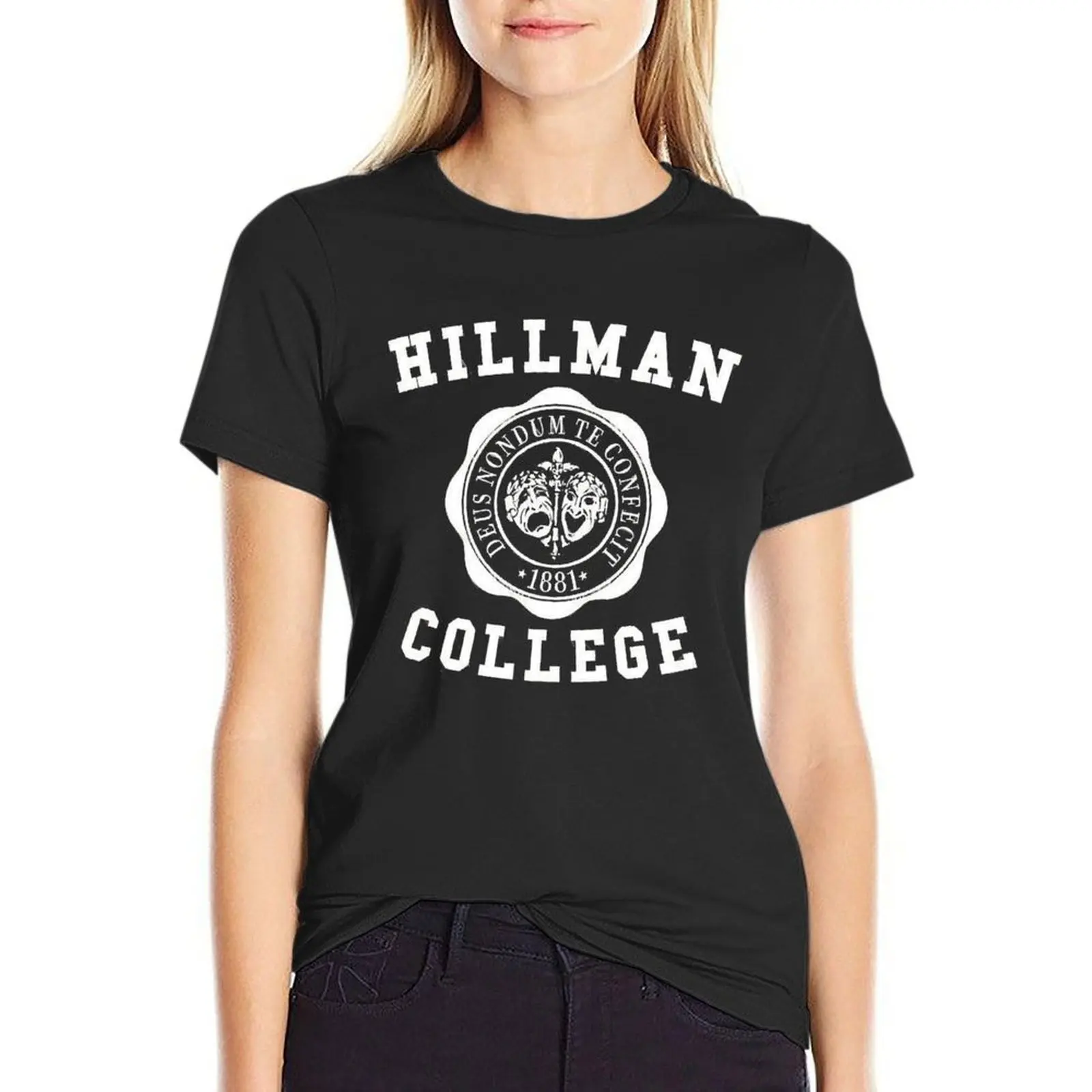 Hillman College T-Shirt tees anime clothes shirts graphic tees lady clothes white t shirts for Women