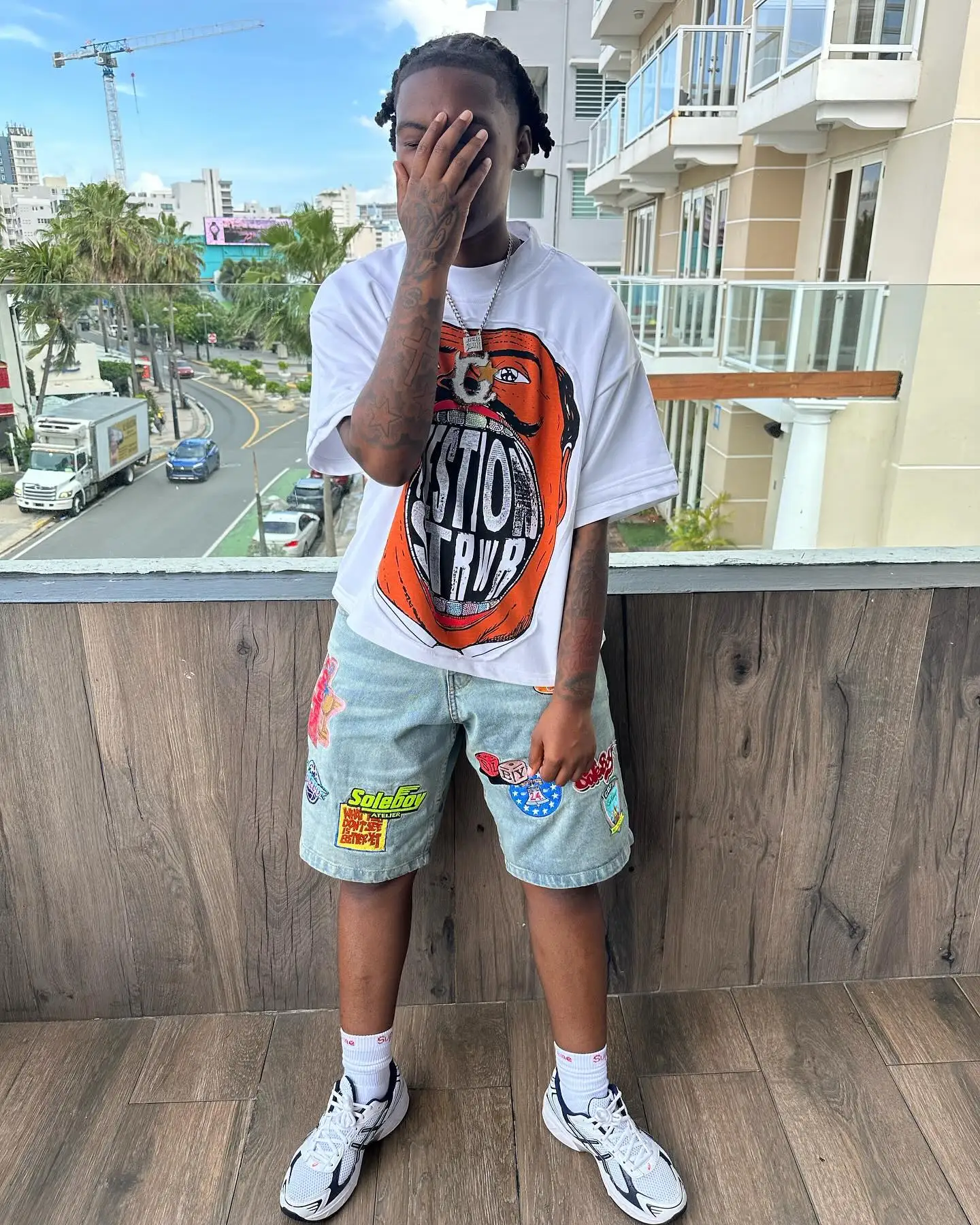 LGB hand graphic タンクトップ Y2K MEOKIM Men's and Women's Y2K Jeans - Retro Fashion Street Clothing