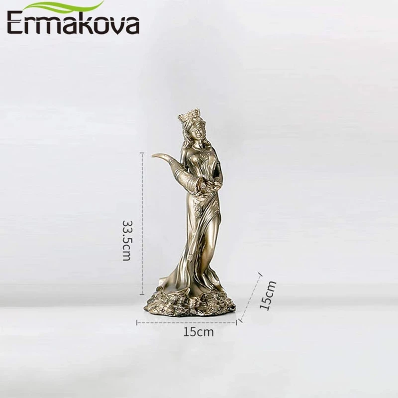 Ermaova-figura de resina gran tamaño, diosa la riqueza griega cegada, Plouto, fortuna suerte, escultura, regalo o