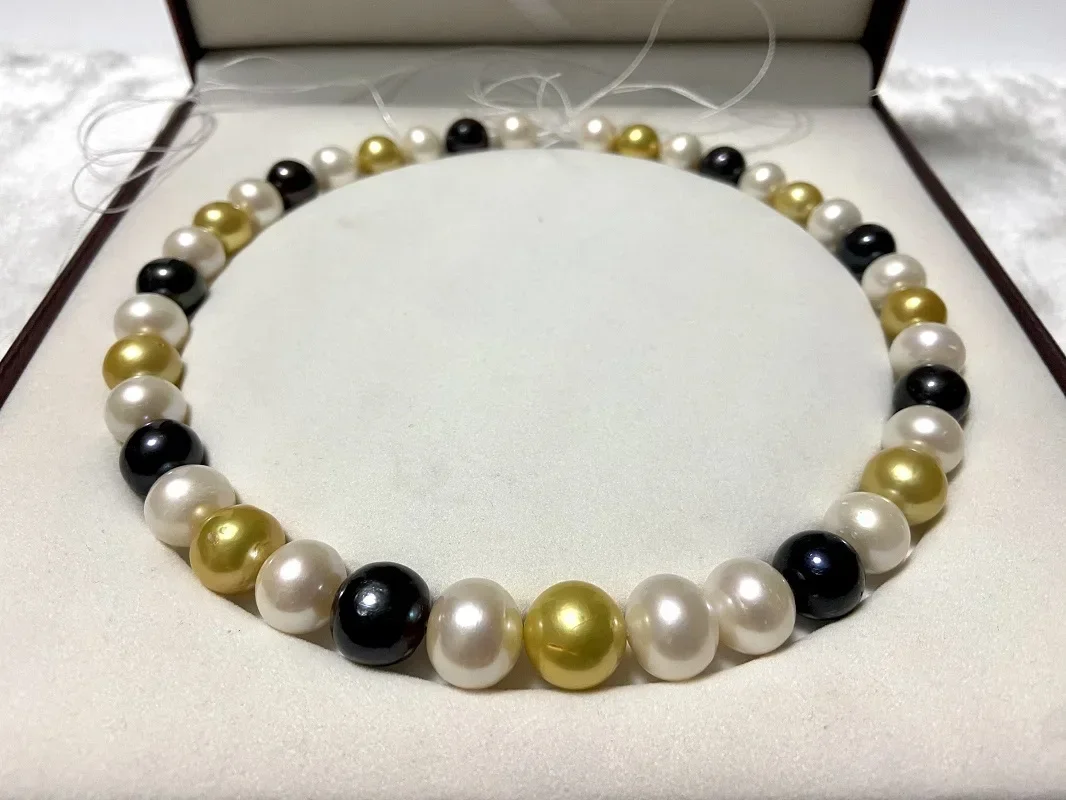 18“13-14mm Multicolor Pearl Necklace Perfect Mother's Day Gift