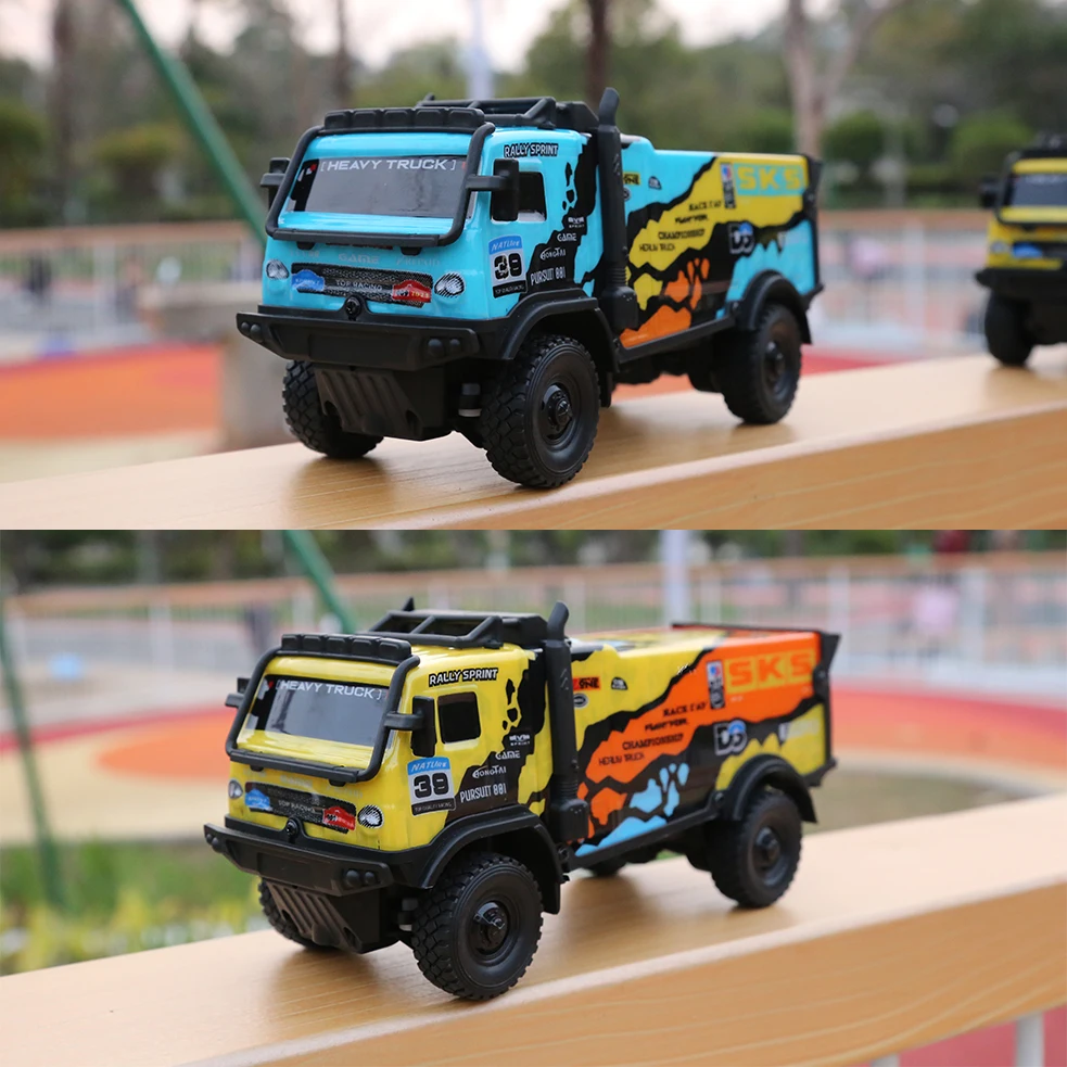 

27MHz Remote Control Truck Toys for Kids Battery Operate RC Car with LED Lights Europe Cab Over Engines Vehicle Toys for Boy