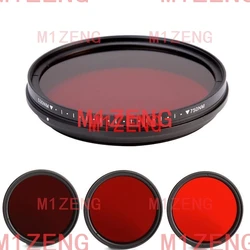variable IR 530/590/630/680/720/750nm Infrared Infra-Red X-Ray lens Filter for 46 49 52 55 58 62 67 72 77 82 mm dslr Camera