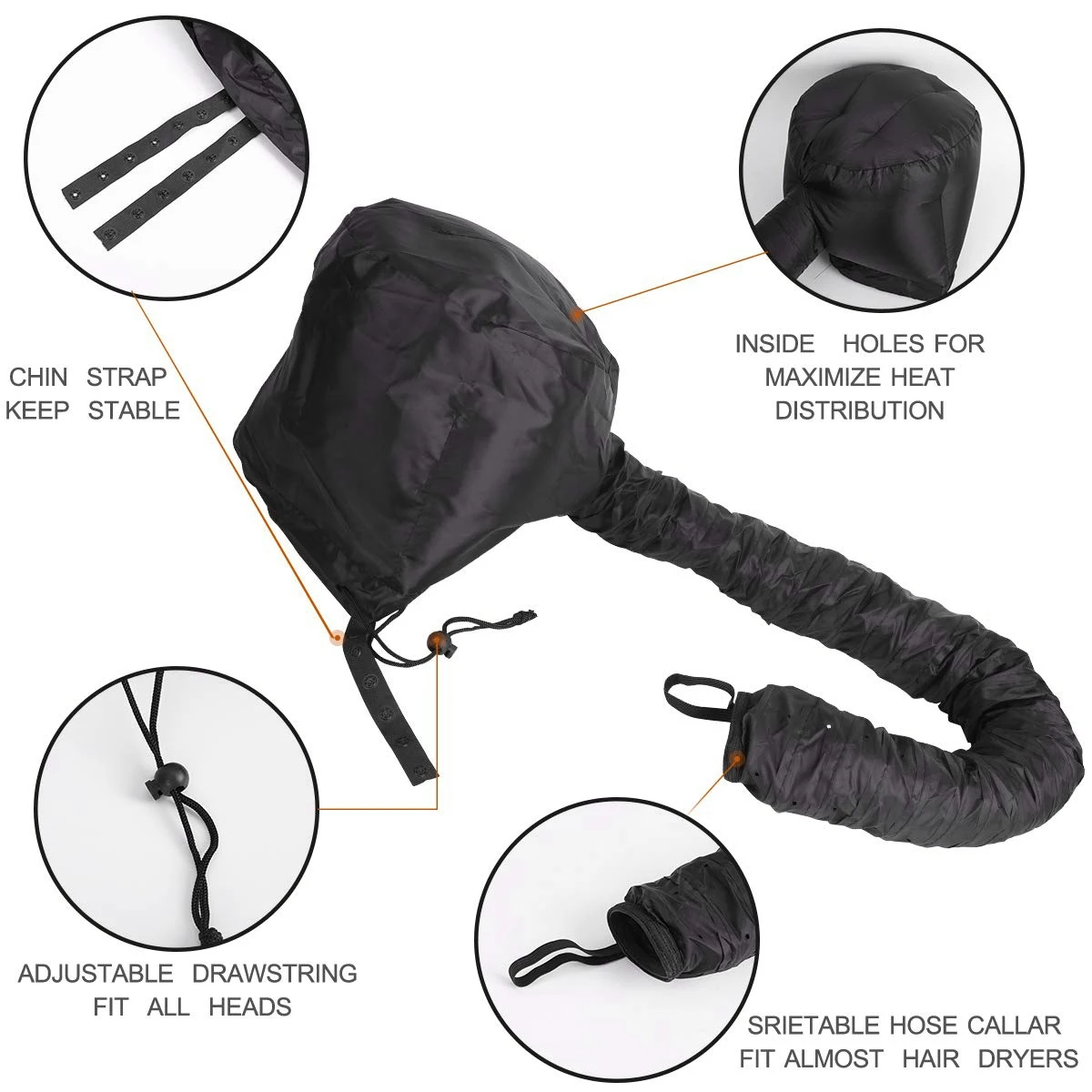 B15C Hair Dryer Oil Cap Salon Hairdressing Hat Bonnet Caps Attachment Hair Care Perm Helmet Hair Steamer