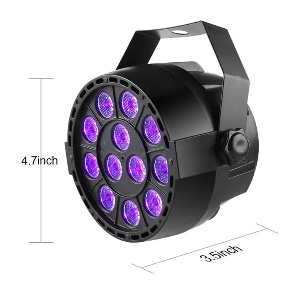 C2 LED Stage Par Lights Violet Stage Light DJ Disco UV Black Light Par Light Sound Activated Remote DMX Control Christmas Party