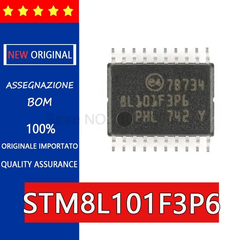 New and original STM8L101F3P6 8-bit microcontroller chip  8KFlash memory TSSOP20 8-bit microcontroller STM8L 8 k flash