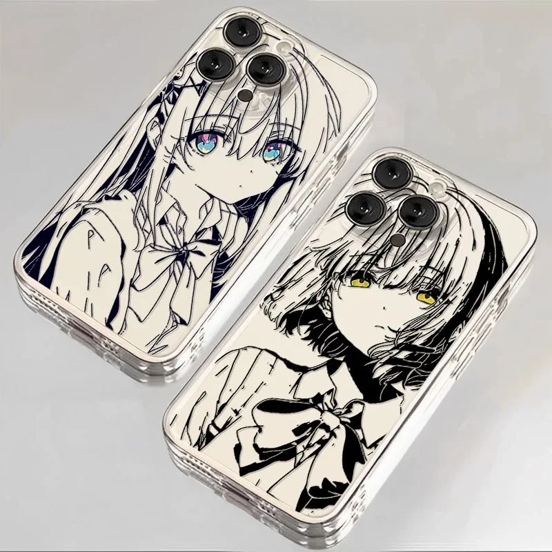 

3D Anime Luxury Bocchi The Rock Gotoh Hitori protect Phone Case for iPhone 16 15 13 12 11 14 Pro Max Plus Clear Soft TPU Cover