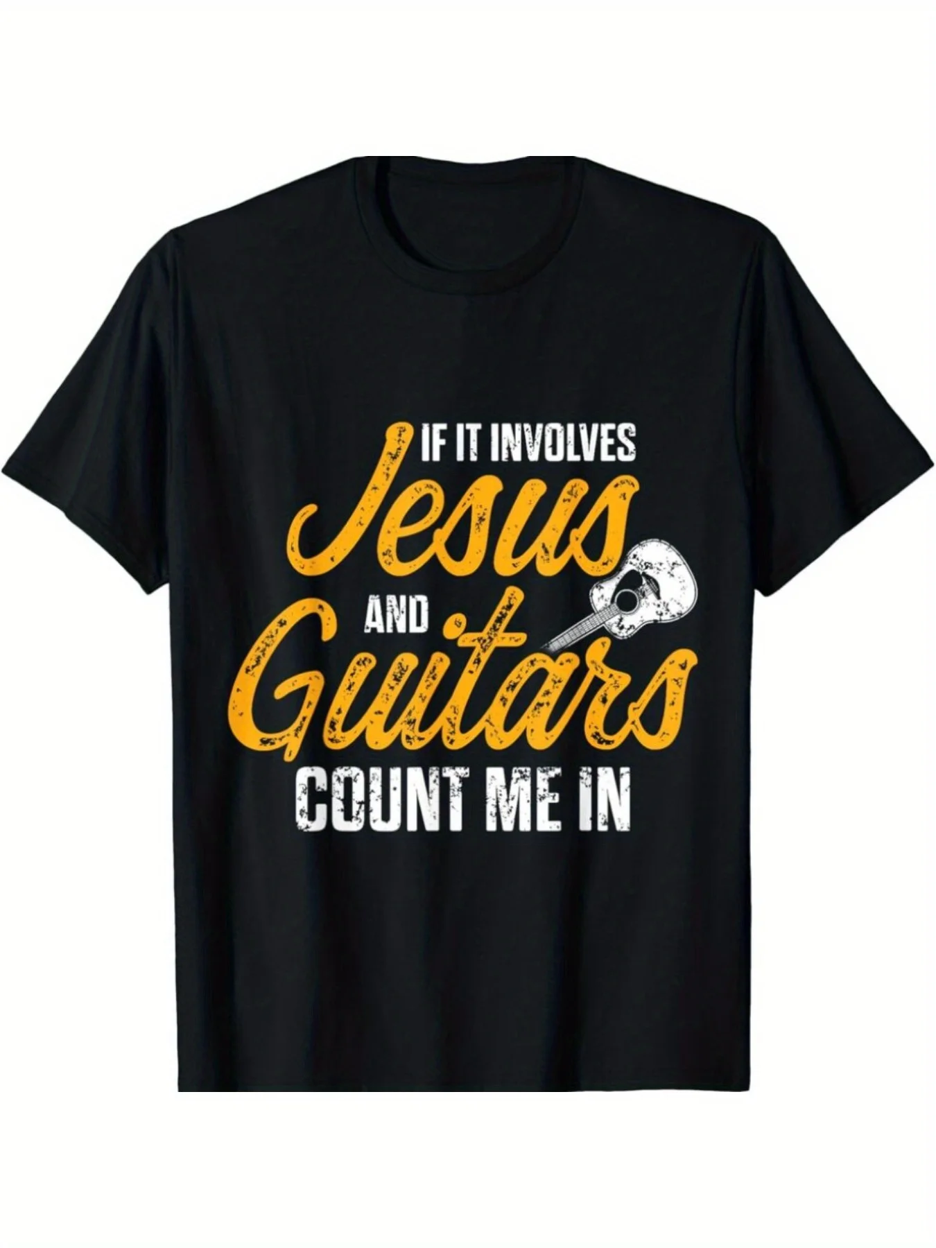 Men'S Black Cotton Short Sleeve T-Shirt - 