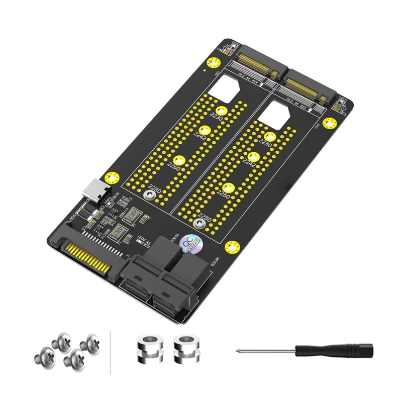 Double M.2 NVMe Solid Disk to 2xSFF 8643 Card for Server and Data Center