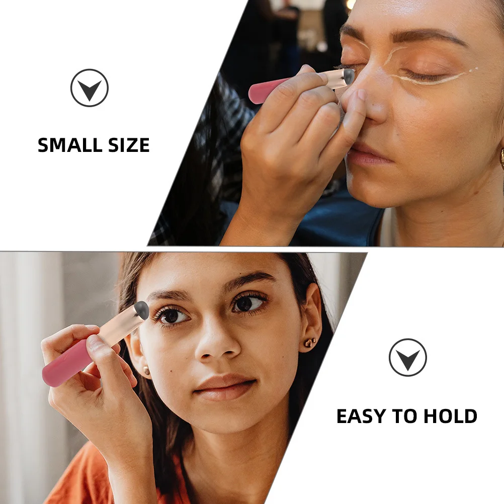 Conjunto de pincéis de batom com design ergonômico, 4 unidades, para aplicação suave em casa ou loja, aplicador de bálsamo labial