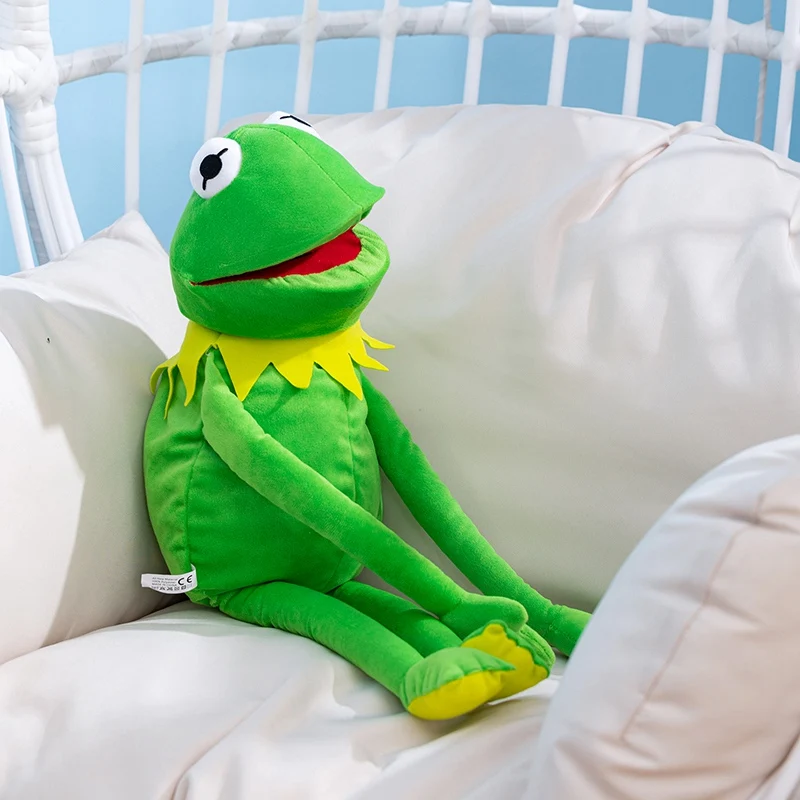 1 szt. 60 cm Urocza pluszowa żaba, zabawka z kreskówki anime, pluszak Kermit Żaba, lalka-układanka do noszenia na rękę, miękka pluszowa maskotka dla dzieci, prezent urodzinowy