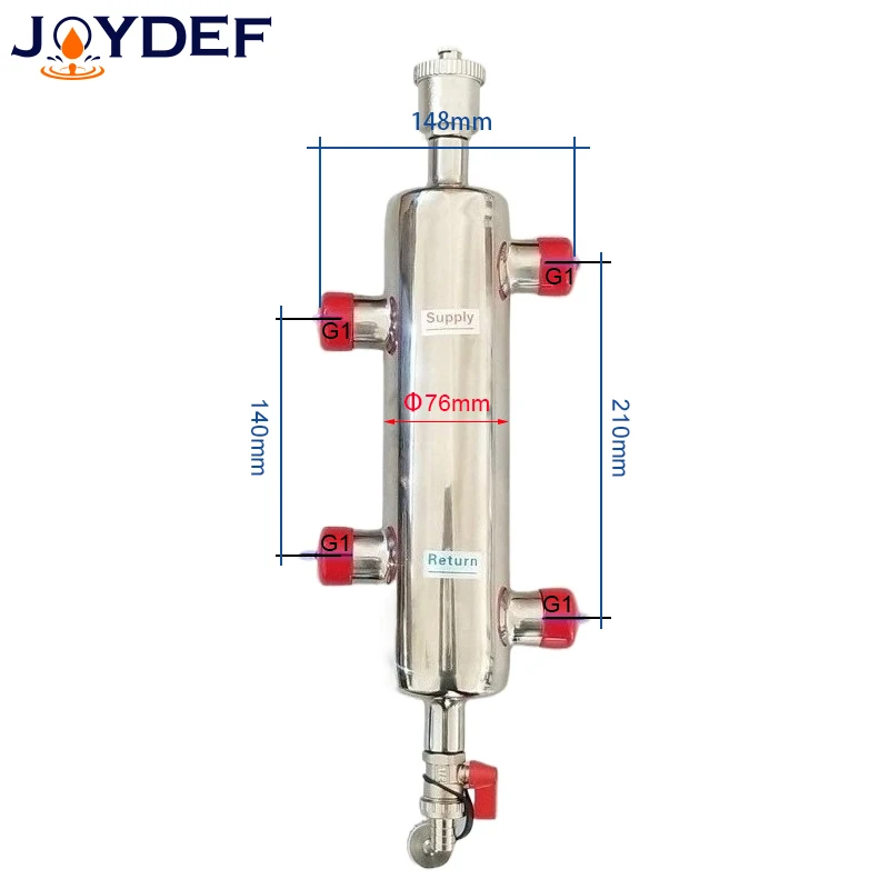 Floor Heating System Stainless Steel Heating Agitator Water Mixing Valve Unit Manifold
