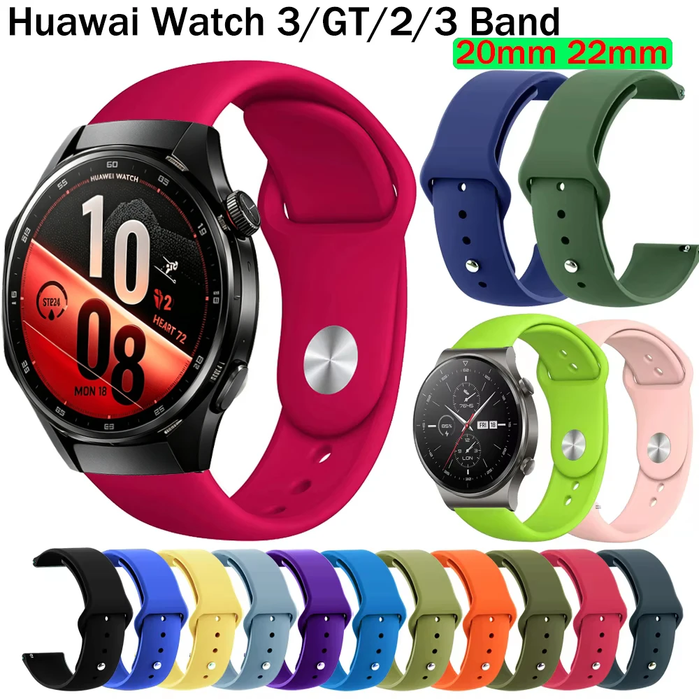 20mm 22mm Silikon-GT2-Armband für Huawei Watch GT 7 6 5 4 46mm Sport-Armband GT 7 Pro Ersatz-Uhrenarmband