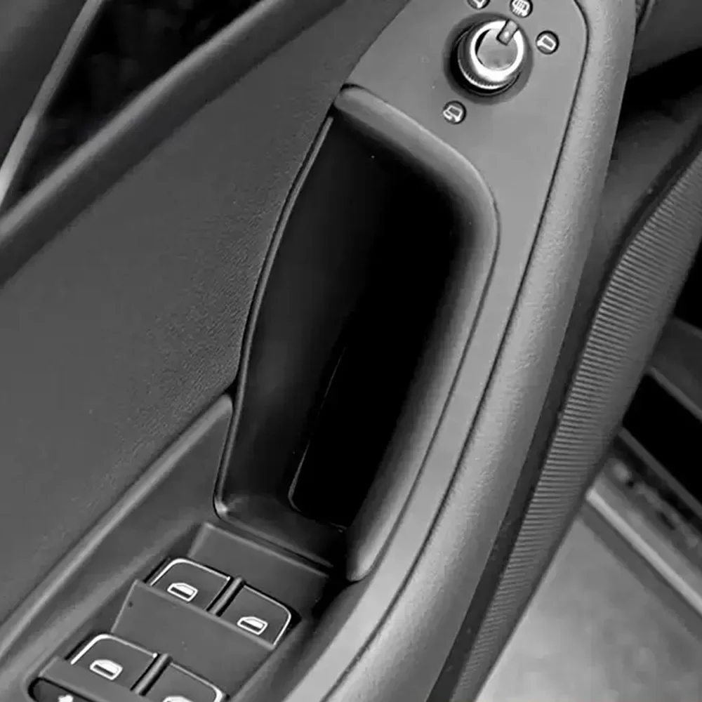 Car Door Handle Storage Box Organizer Card Phone Holder for Audi A6 C7 2011-2018 S6 4G 2012-2018 Auto Interior Accessories view 2