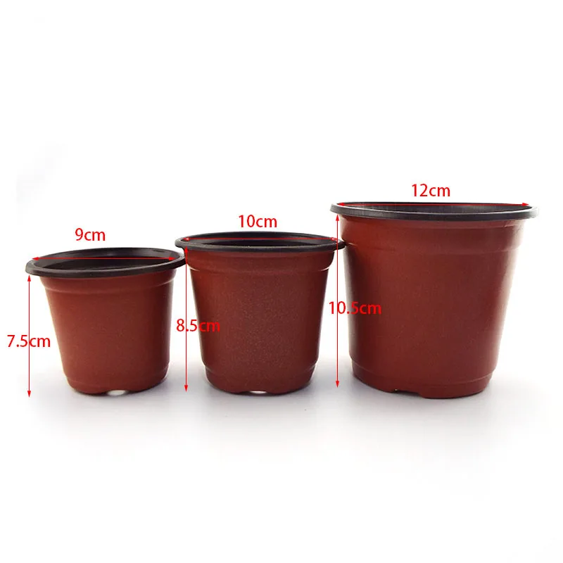 Mini Plastic Round Flower Pot Holder Nursery Planter Grow Box Fall Resistant Tray for Home Garden Home Decor D2