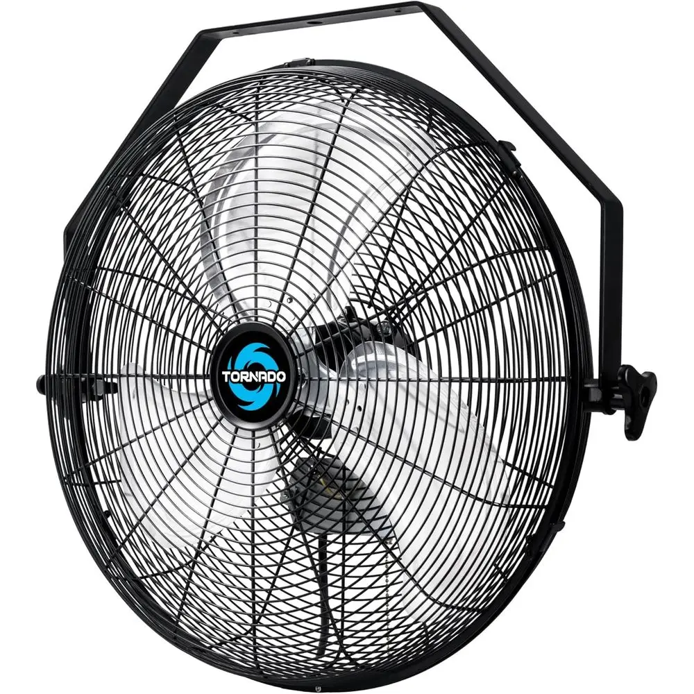 

18-Inch High-Velocity Wall-Mounted Industrial Metal Fan with 3-Speed Control, TEAO Motor, 4150 CFM, OSHA & UL Certified - Perfec