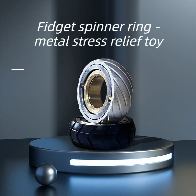 ฟิดเจ็ตสปินเนอร์โลหะ ของเล่นคลายเครียด EDC ของเล่นหมุนนิ้วโลหะ แกดเจ็ตคลายเครียดสำหรับผู้ใหญ่ ของเล่นพกพาสำหรับโต๊ะทำงาน