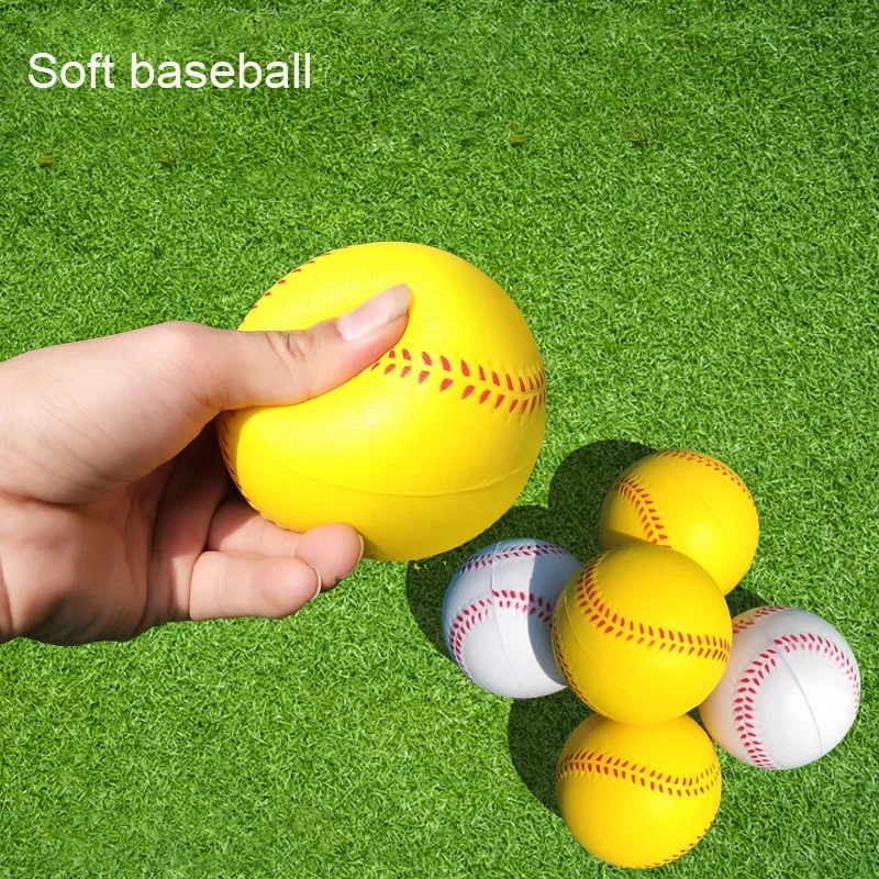 6pcs PU Soft Baseball, Foam Stretch Ball, PU Foaming Sponge Ball, Bouncy Baseball Balls, Team Practice Baseball for Beginner