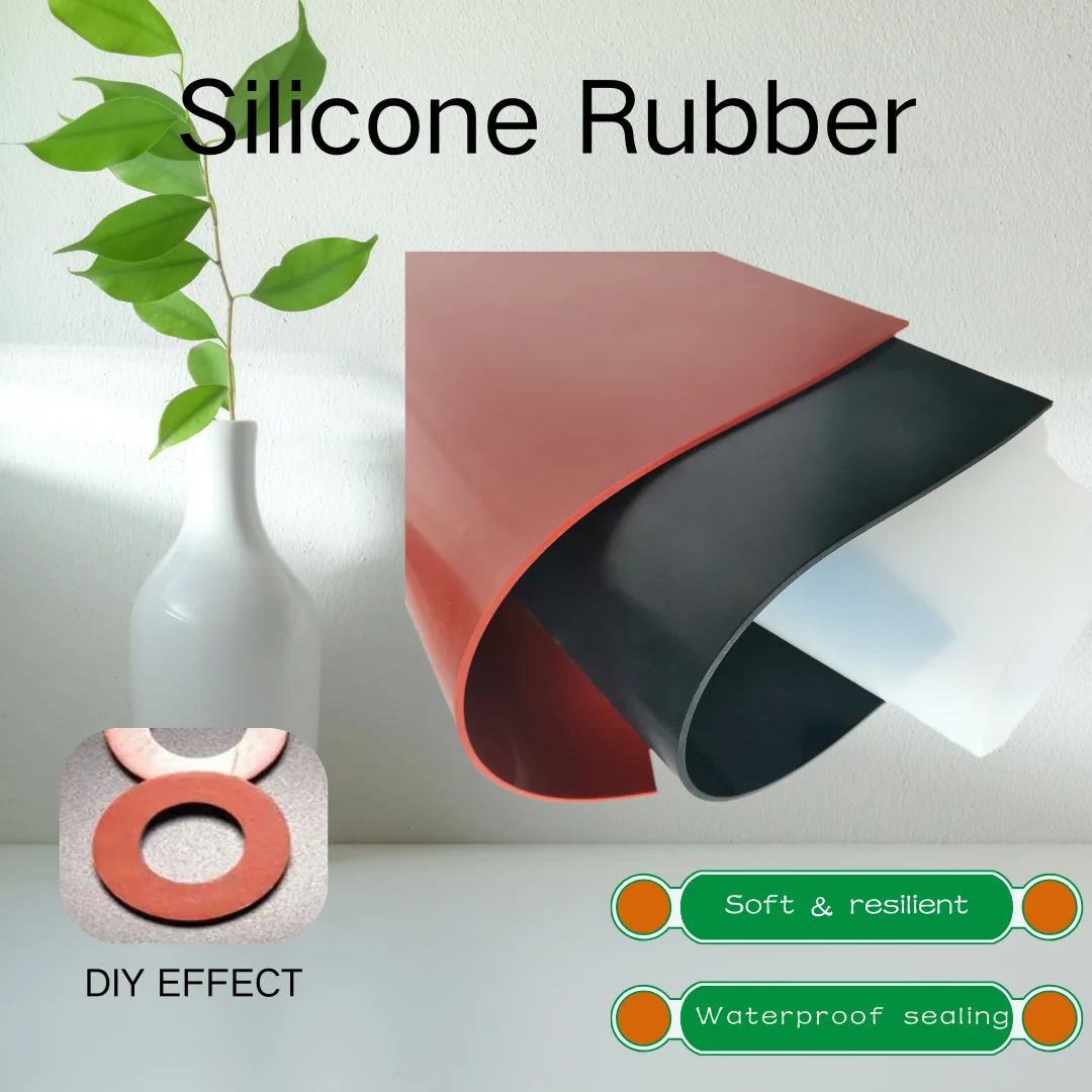 

1mm Red/Black Silicone Rubber Sheet 250X250mm Black Silicone Sheet, Rubber Matt, Silicone Sheeting For Heat Resistance
