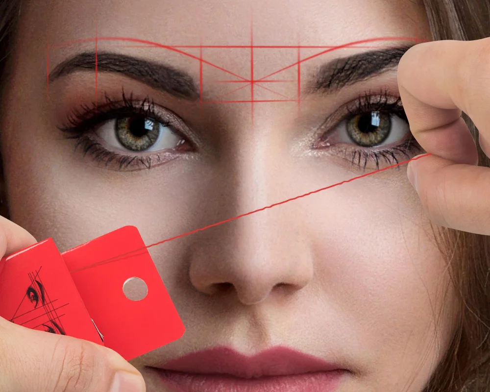 6 Stück Microblading 10 m Mapping Pre-Ink-Schnur zum Färben von Augenbrauen, Liner-Faden, semi-permanentes Make-up, Positionierungsmesswerkzeug – Detail 3