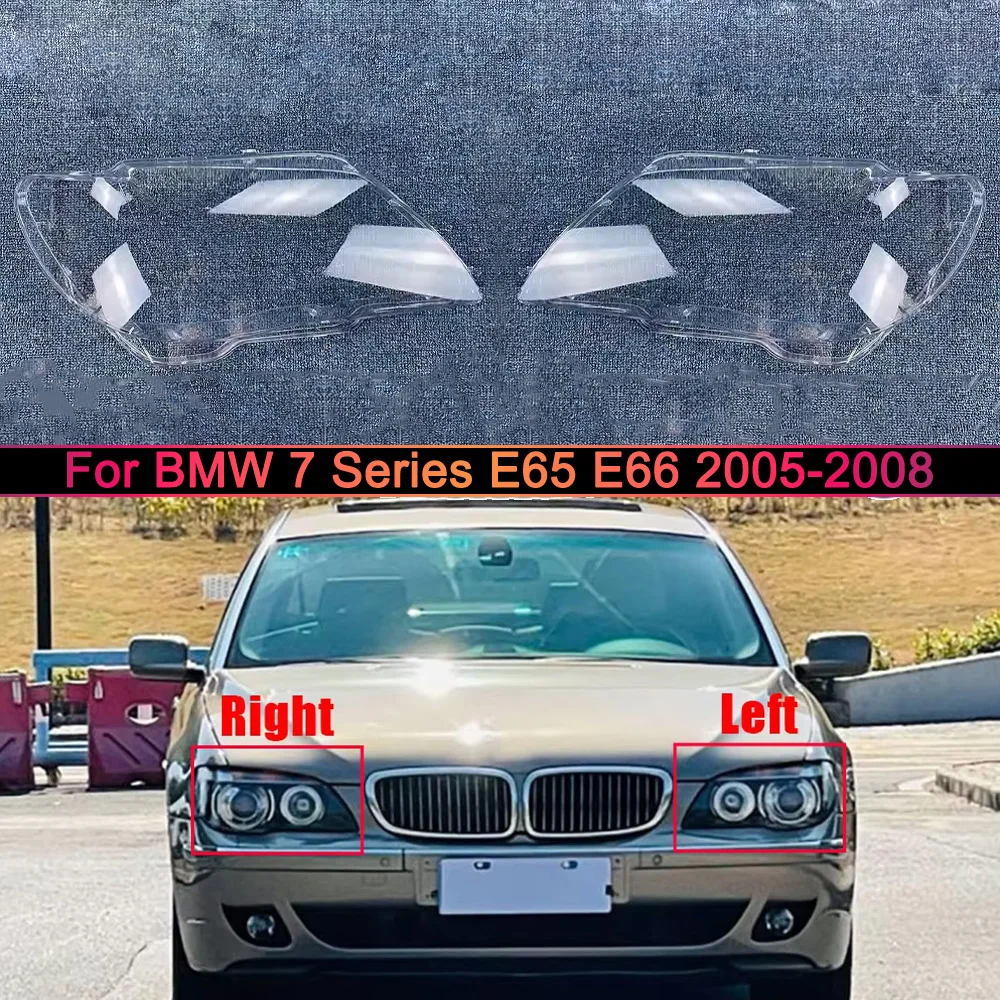 

For BMW 7 Series E65 E66 2005 2006 2007 2008 Configuration Headlight Shell Headlamp Transparent Lampshade Cover Lens Plexiglass
