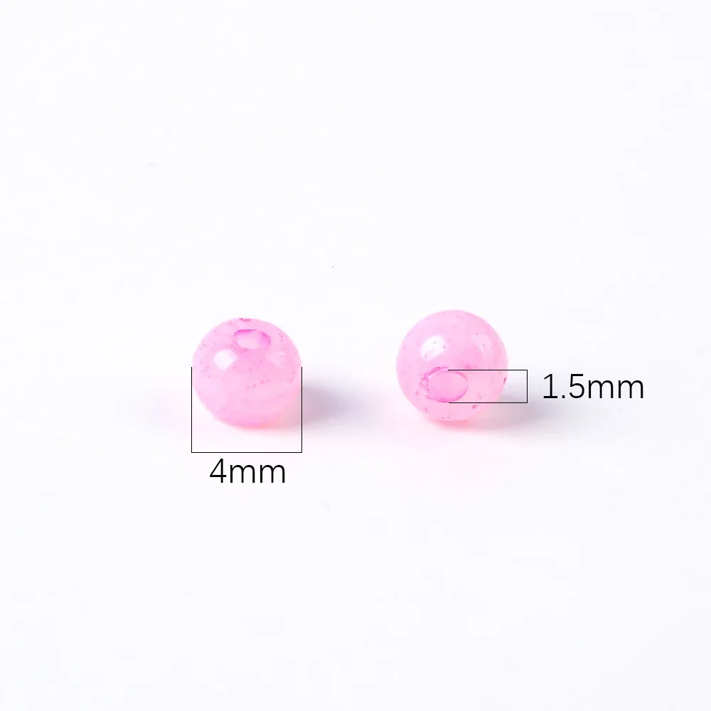 200 pz 4mm rotondo occhio di gatto perline di vetro distanziatore colorato perline allentate per artigianato fai da te ornamento che fa trovare accessori