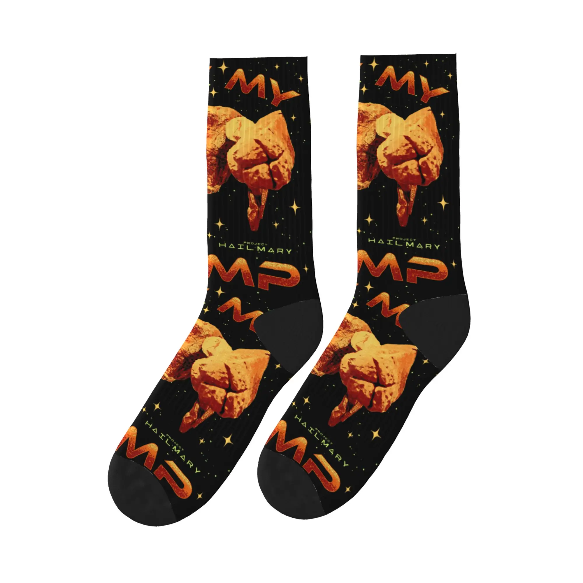 

Men Socks Project Hail Mary Fist My Bump Rocky The Alien Poster Stockings Anti Soft Socks Winter Modern Running Sports Socks