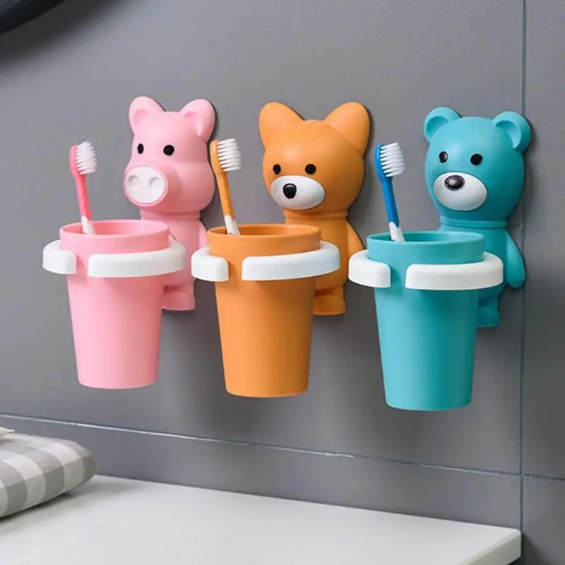 Wall-MountCartoon Mouthwash Cup Cute Water Cup Children Toothbrush Cup Toothbrush Holder Toothbrush Cup Anti-acceptance Wash Set