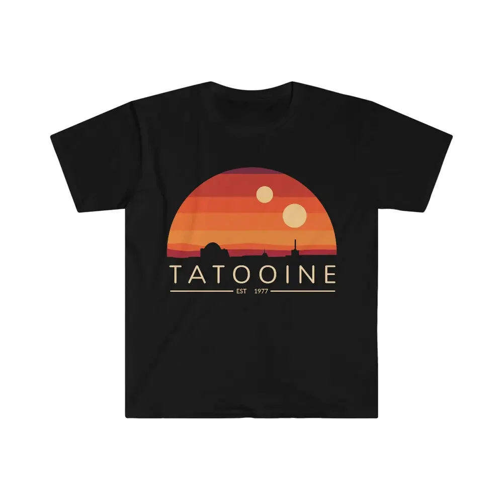 Tatooine Est 1977 T Shirt Luke National Park  Skywalker Star Vintage War Gift   High Quality 100%Cotton Short Sleeve