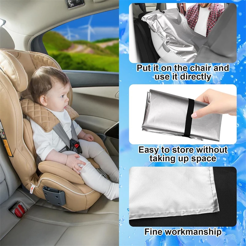 1 Uds. Parasol para asiento de coche de bebé, cubierta para asiento de coche infantil, Enfriador, protección UV, Protector térmico, accesorios de viaje para asientos de niños pequeños