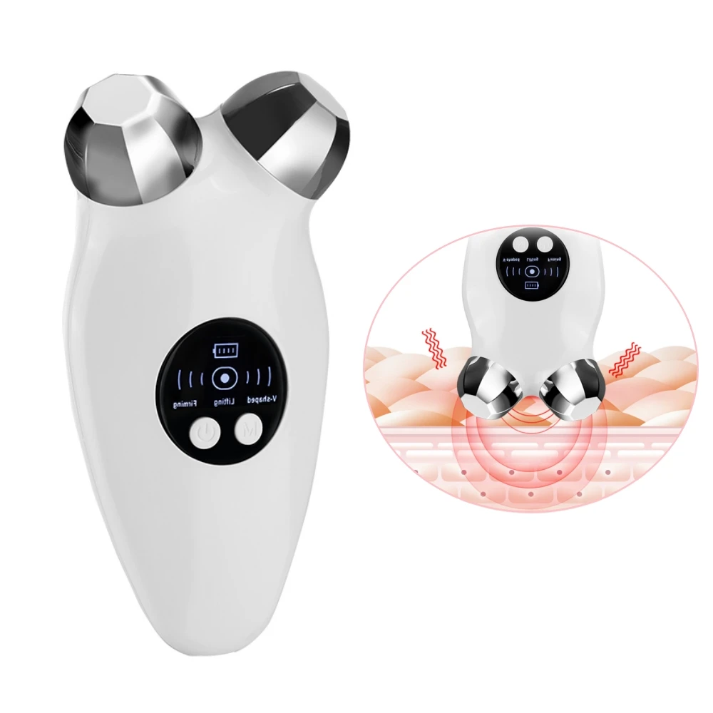 Microcurrent Face Massager Skin Tightening Thermal Vibration Nourish Skin Pores Face Lift Double Chin Reducer V Face Device