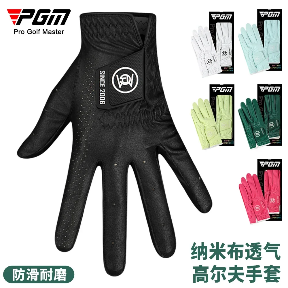 

Golf Gloves Men's Rainy Day Non-Slip Gloves Nanocloth Breathable Sports Single Left Hand Gloves PGM