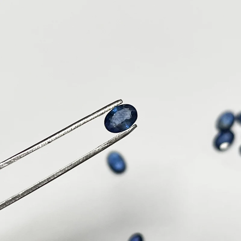 VANTJ Natural Sapphire Loose Gemstone Oval Cut 4*6mm for Silver Gold Mounting DIY Decoration Fine Jewelry - Image 4