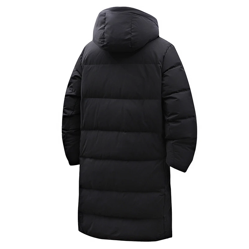 

Длинное белое пуховое пальто выше колена для экстремально холодной погоды, для активного отдыха, повседневное, из полиэфирного волокна