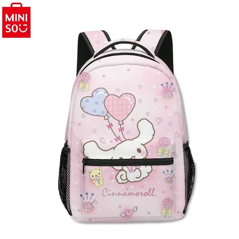 MINISO San Liou Cartoon Print Jade Guigou Student Anime Backpack is a high-quality 3D large capacity storage children's backpack