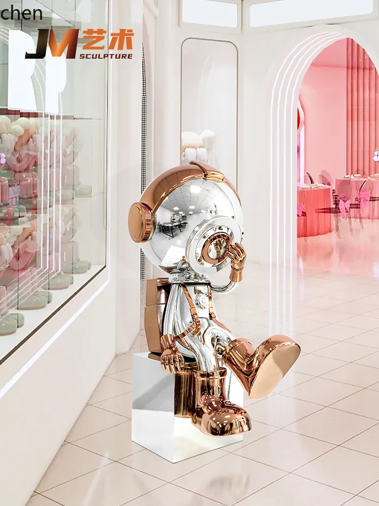 LXC living room robot large astronaut astronaut sculpture landing large ornament mall