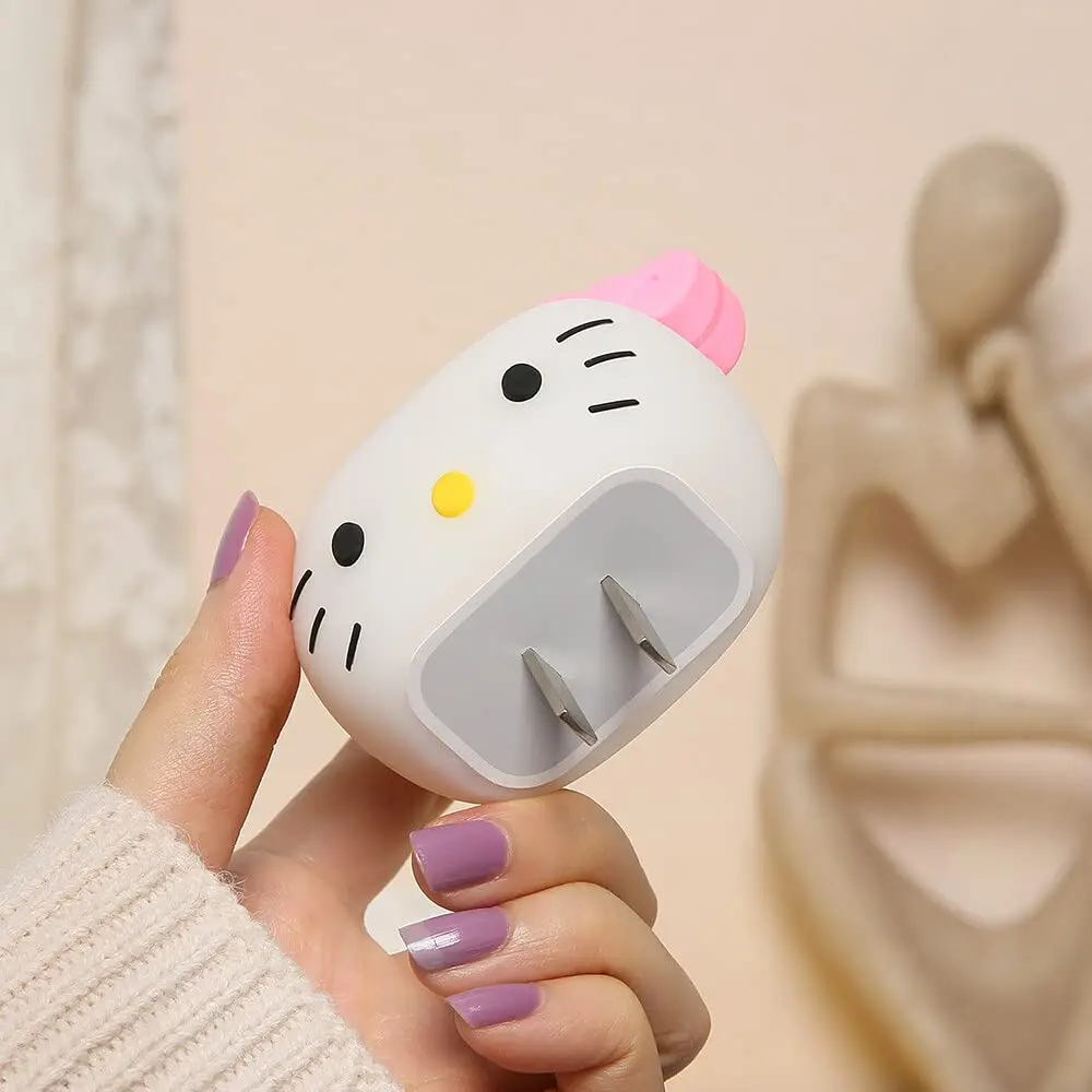 3D Sanrio Hello Kitty Cute Cartoon Iphone Fast Charger Case Kuromi Charger Head Protective Case Data Cable Protective Case Gift