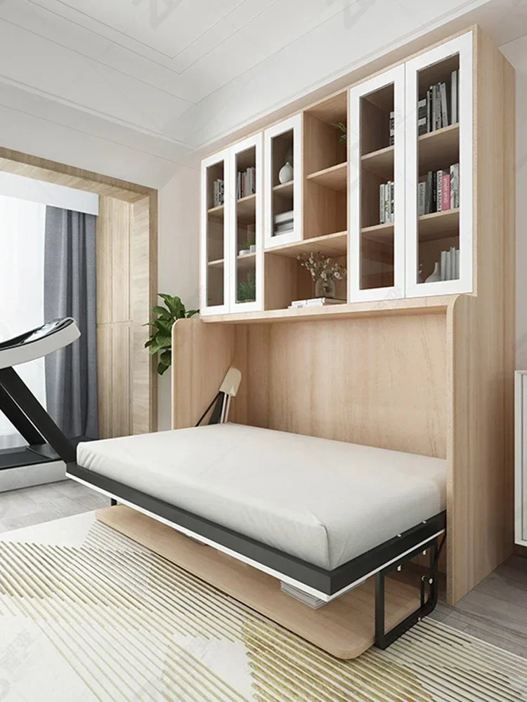 Multifunctional Invisible Desk Bed Bookcase Rotary Rollover Bed Wardrobe Integrated Jue Murphy Bed bedroom set furniture view 4