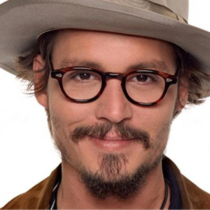 

2022 Retro Johnny Depp Style Glasses Men Classic Vintage Prescription Sunglasses Women okulary Clear lens