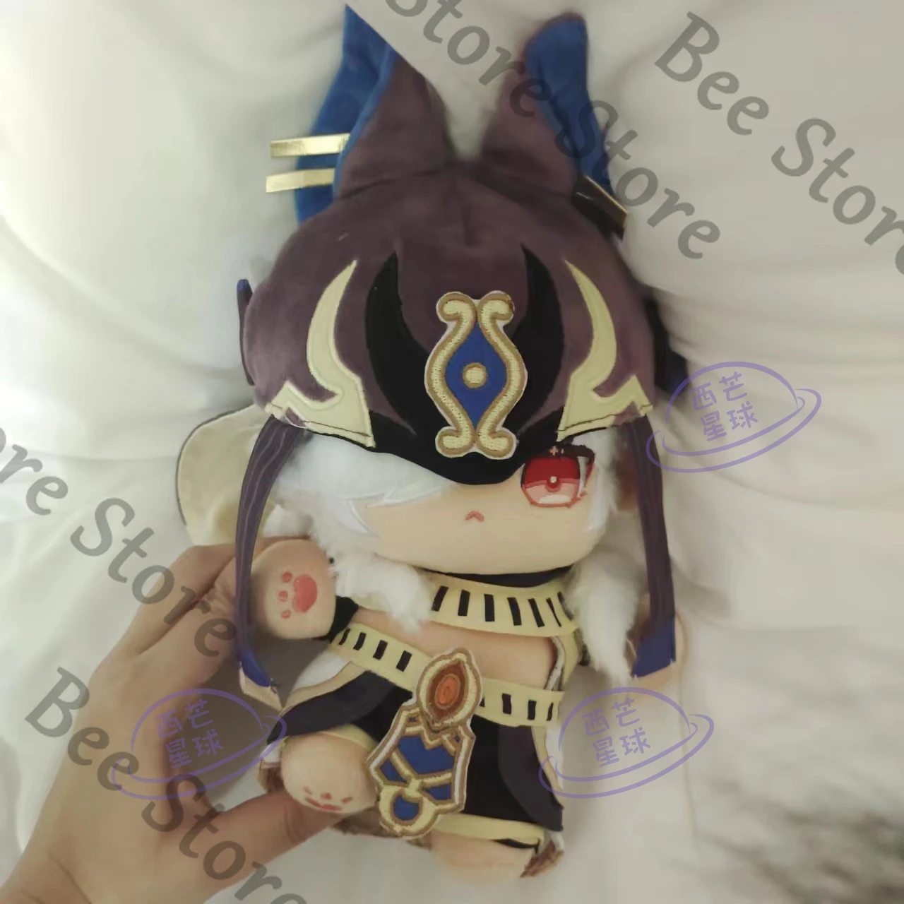 

Genshin Impact Game ambitus Cyno colleagues cartoon quadratic element 20cm Comfortable and Soft dress-up Cotton Doll gift