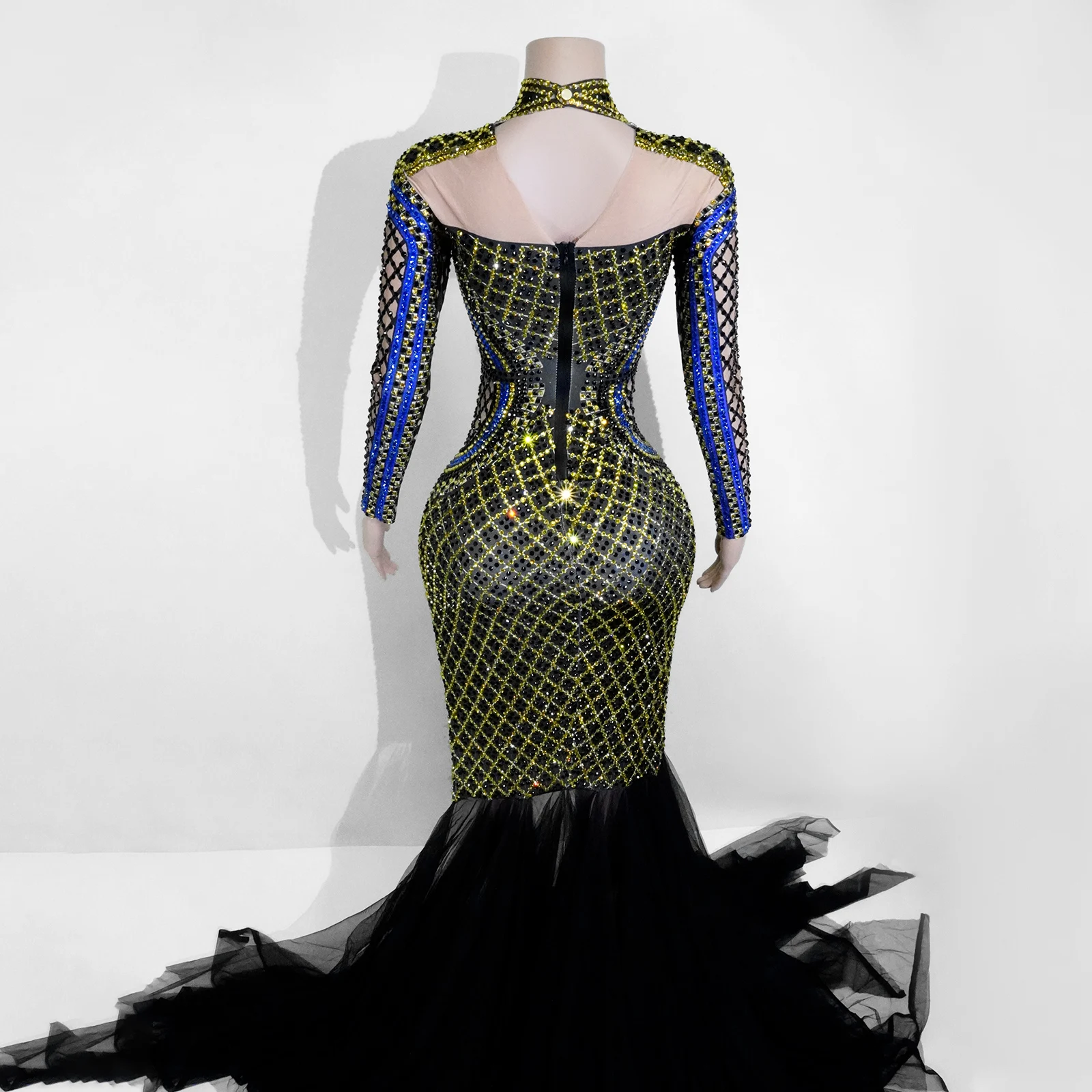 Women Sexy Stage Rhinestones Bar Singer Dress Prom Gown Drag Queen Club Party Birthday Special Ocassion Sexy Festival Costume